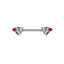 Heart Shape Rhinestone Nipple Rings - 316 Stainless Steel, Gold Plated