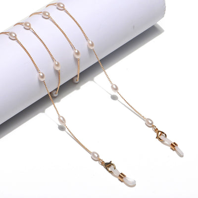 Fashion Handmade Copper Pearl Eyeglasses Chain Necklace