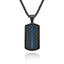 Hip-Hop Geometric Carbon Fiber Titanium Steel Men's Pendant Necklace