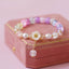 Sweet Heart Crystal Flower Beaded Bracelet for Women