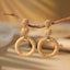 Bohemian Rattan Circle Braid Straw Drop Earrings for Vacation