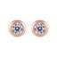 Elegant Classic Round Sterling Silver Moissanite Stud Earrings