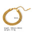 18K Gold Plated Geometric Stainless Steel Chain Bracelet for Women