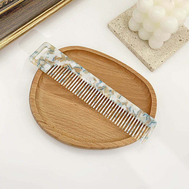 Women's Retro Geometric Acetate Hair Comb for Styling and Makeup