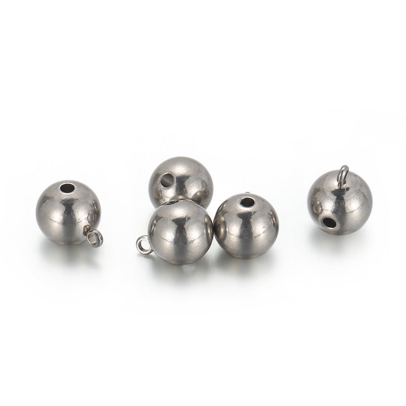 18K Gold Stainless Steel Hollow Beaded Jewelry Accessories with Positioning Ring