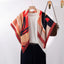 Women's Elegant Striped Polyester Print Scarf 90×90cm Fashion Silk-like Shawl