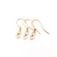 Copper Geometric U-Shaped Earring Hooks with Bead for DIY Jewelry Making