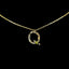 Simple Style 18k Gold Zircon Letter Pendant Necklace