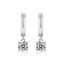 Simple Sterling Silver Moissanite Drop Earrings