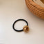 Elegant Metal Round Hair Tie with Rubber Band