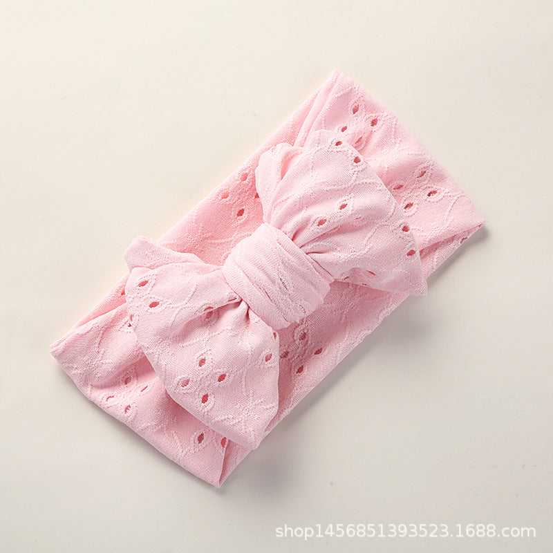 Children's Fashion Bow Knot Embroidered Hair Band - Polyester & Lace Headband