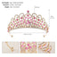 Retro Luxury Zircon Inlay Crown with Colored Diamonds for Brides and Performances