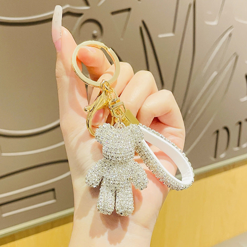 Creative Cartoon Diamond Bear Keychain Pendant