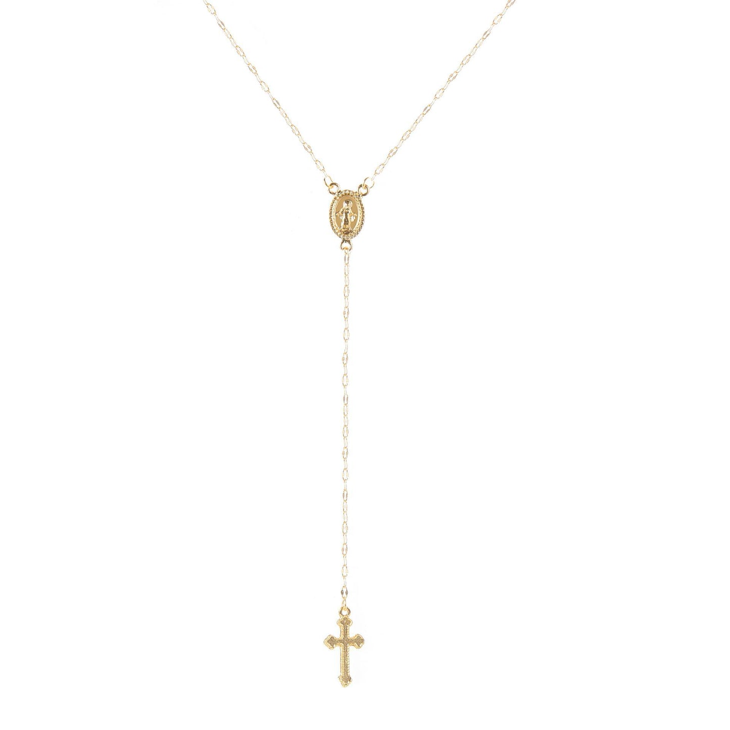 Simple Cross Alloy Plated Women's Pendant Necklace