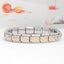 Stainless Steel Rhinestone Beads Modular Bracelet