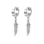 Simple Star Skull Stainless Steel Spike Hoop Earrings