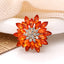 Zinc Alloy Crystal Rhinestone Sunflower DIY Accessory 45x45mm