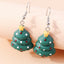 1 Pair Christmas Tree Santa Claus Resin Drop Earrings