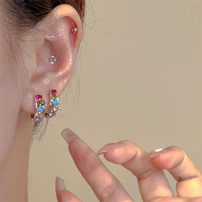 1 Pair Fashion Water Droplets Heart Shape Flower Alloy Inlay Artificial Pearls Rhinestones Women's Drop Earrings