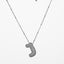 IG Style Minimalist Letter Zircon Pendant Necklace - Gold & Silver Plated