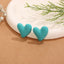 1 Pair Heart Shape Acrylic Stud Earrings - 2024 Valentine's Day Collection