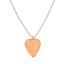 Simple Heart Shape Acrylic Alloy Pendant Necklace with Guitar Pick Charm