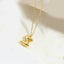 14K Gold Plated Copper Initial Pendant Necklace