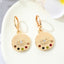 Retro Multi-color Devil's Eye Zircon Inlaid Metal Drop Earrings