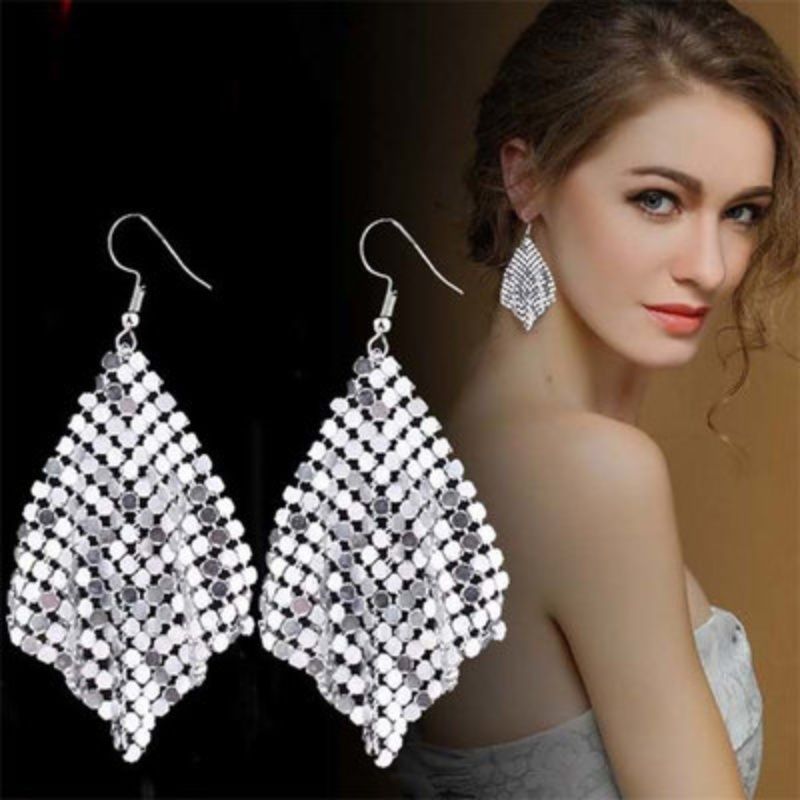 Fashion Geometric Aluminum Sequins Women'S Drop Earrings 1 Pair