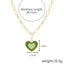 Fashion Rainbow Heart Alloy Enamel Pendant Necklace for Women