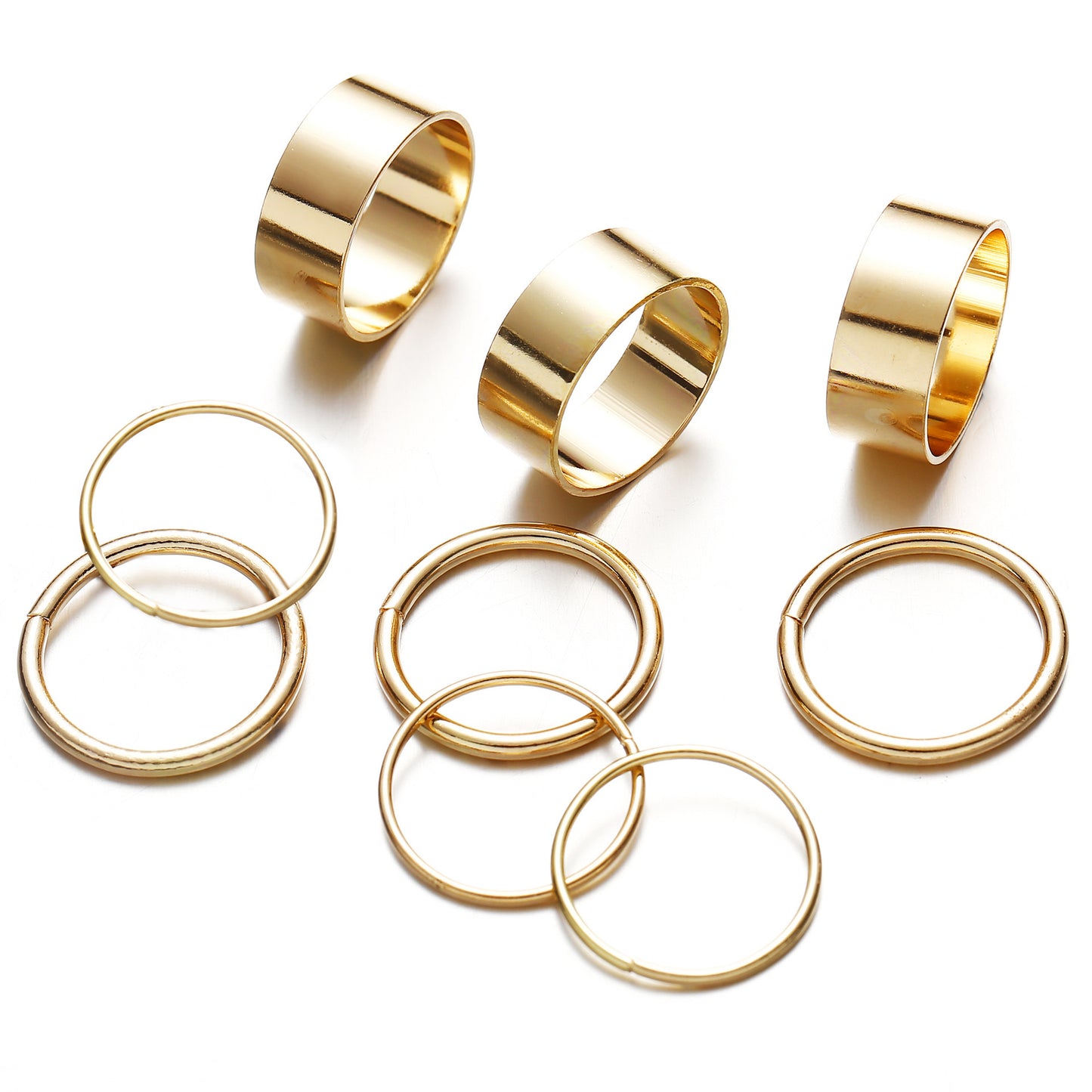 Creative Simple Stacking Combination Set 7 Piece Ring