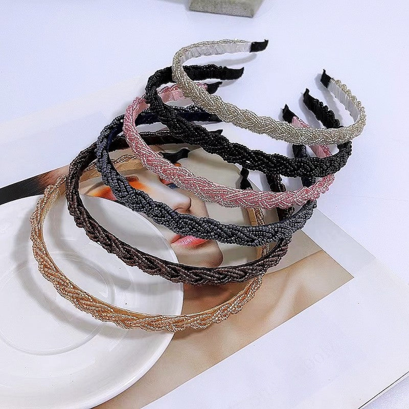 Fashion Braided Pearl Beaded Hairband