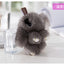 Simple Rabbit Fur Plush Keychain Accessory