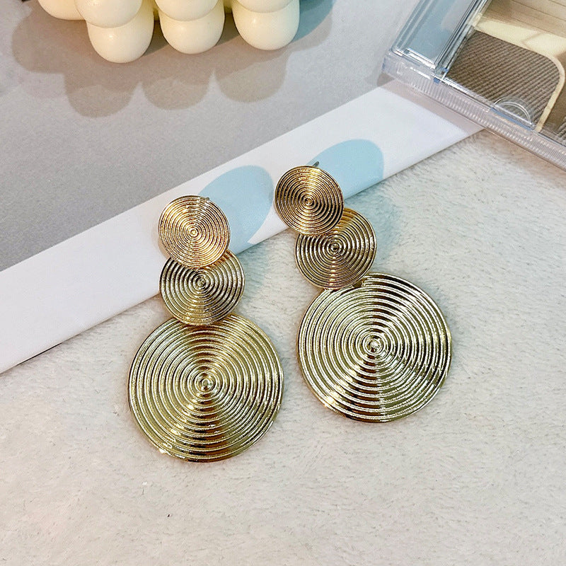 Artistic Geometric Alloy Spray Paint Women's Earrings