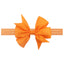 Solid Color Floral Baby Bow Headband with V-Shaped Ribbon - 21 Colors Available