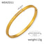 Elegant 18K Gold Plated Rhinestone Titanium Steel Bangle Bracelet