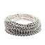 Geometric Zircon Rhinestone Stretch Bracelet Set for Women