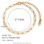 Geometric Figaro Chain 18k Gold Plated Stainless Steel Bracelet for Women