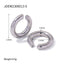 1 Pair IG Style Simple Style C Shape Plating 304 Stainless Steel Ear Cuffs