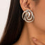 Vintage Spiral Copper Alloy Geometric Conch Earrings