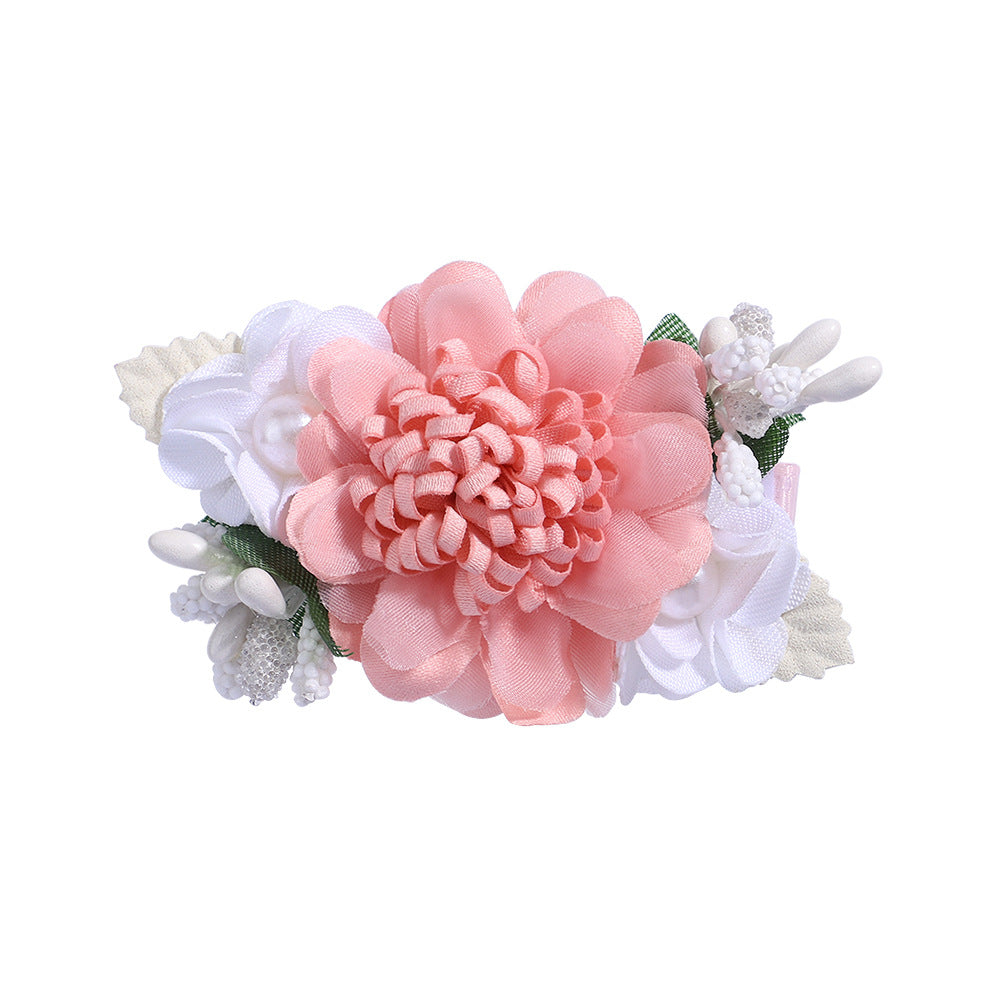 Fashion Kids Floral Pearl Hairpin Headdress