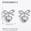 1 Pair Classic Heart Shape 304 Stainless Steel Stud Earrings Set