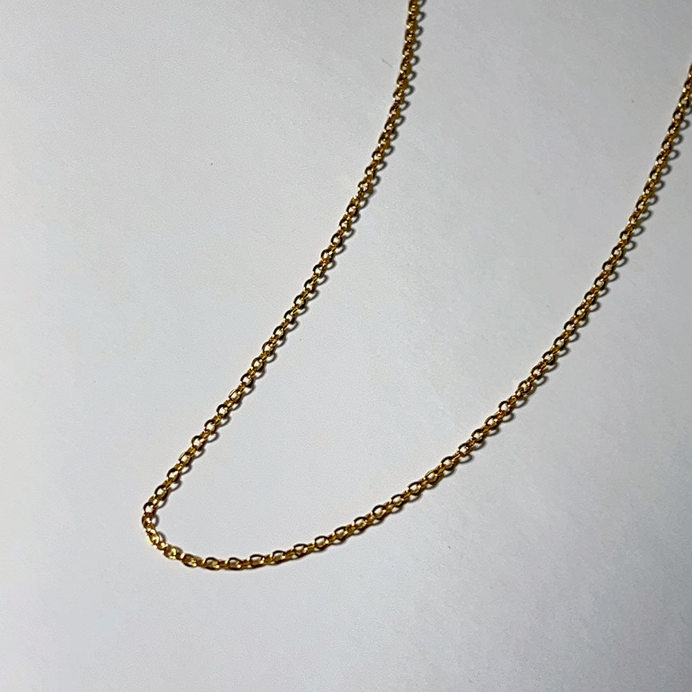 Geometric Zircon Princess Pendant Necklace with 18K Gold Plated Chain