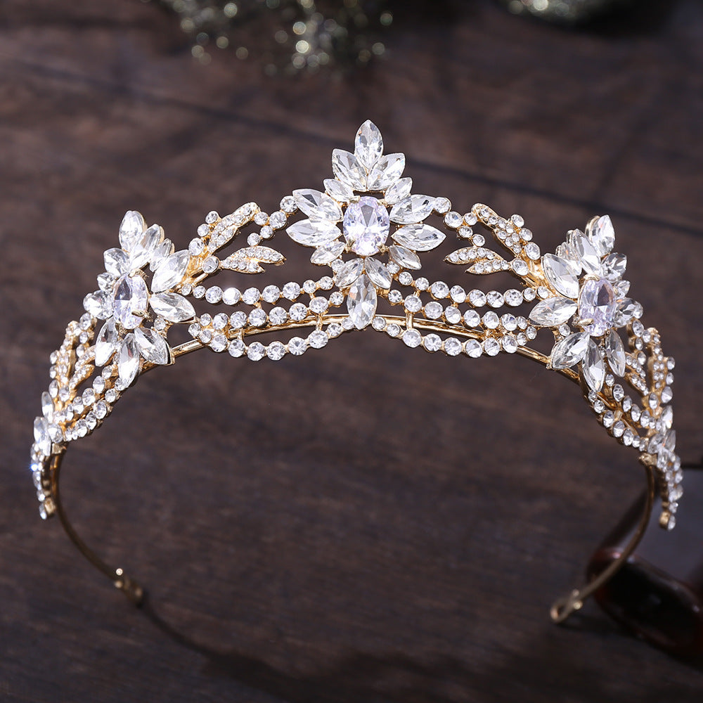 Elegant Zircon Bridal Tiara - European Style Wedding Crown Headband