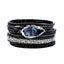 Ethnic Bohemian Multi-Layer PU Leather Magnetic Bangle Bracelet