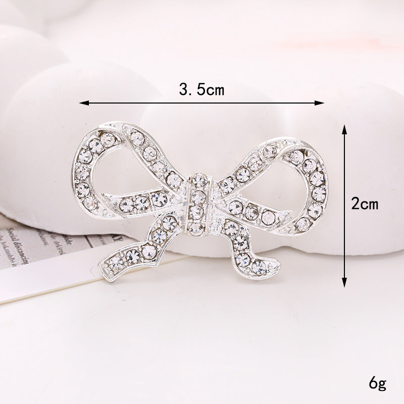 Zinc Alloy Rhinestone Pearl Bow Knot DIY Accessories for Phone Cases and Shoes