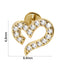 Heart & Moon Zircon Inlay 18K Gold Plated Lip Rings & Stud Earrings Set