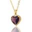 Sweet Heart Shaped Gold Plated Zircon Pendant Necklace