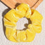 Retro Candy Color Gold Velvet Scrunchie Hair Tie