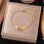 Casual Minimalist 18K Gold Plated Stainless Steel Women's Anklet